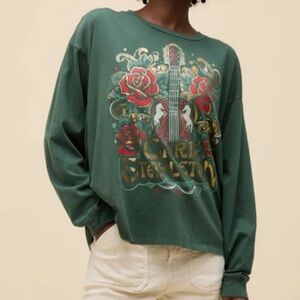 DAYDREAMER CHRIS STAPLETON GUITAR AND ROSES MERCH L/S IN DEEP